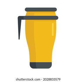 Metal vacuum cup icon. Flat illustration of metal vacuum cup vector icon isolated on white background