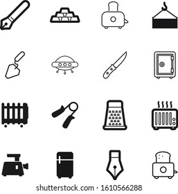 metal vector icon set such as: safety, fresh, machine, door, deposit, box, bullion, athletic, protection, lifting, civilization, cuisine, future, old, culinary, safe, hook, hand, cosmos, snack