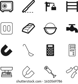 metal vector icon set such as: plumber, tap, plastic, ingot, safe, operation, security, player, surgery, medic, warehouse, household, hot, multimedia, ingots, blue, leak, shoe, crane, strong, drink