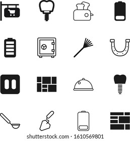 metal vector icon set such as: concept, job, safety, spring, rake, treasure, horseshoe, summer, platter, natural, play, talisman, banking, worker, safe, breakfast, pause, horse, stop, ornamental