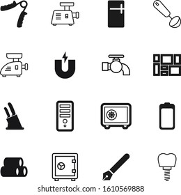 metal vector icon set such as: pc, ladle, athletic, attract, electric, cargo, password, implantation, attractive, fresh, horseshoe, high, battery, holder, export, fuel, block, professional, plumber