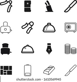 metal vector icon set such as: password, fridge, toast, classic, tax, success, acid, electricity, energy, charger, fuel, safe, calligraphy, bullion, income, refrigerator, contour, export, cash