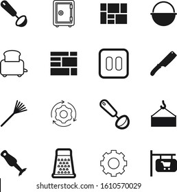 metal vector icon set such as: ornamental, vintage, mall, image, natural, meat, secure, glossy, board, new, gardening, video, modern, streamlined, forged, garden, chef, blender, utensil, security