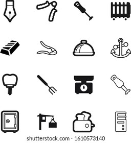 metal vector icon set such as: server, fitness, measure, stylish, nutrition, spring, urban, implant, implantation, energy, dentistry, simple, pictogram, medical, warm, dental, construction, utensils