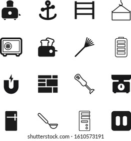 metal vector icon set such as: refrigerator, drawing, treasure, spoon, spring, pause, computer, server, render, full, refrigeration, wealth, electricity, north, delivery, nature, goods, iron