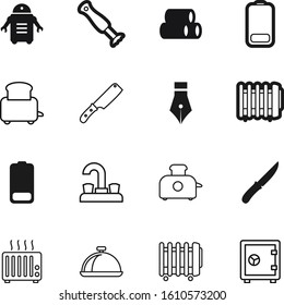 metal vector icon set such as: device, ink, safe, safety, blender, detail, classic, lunch, box, secure, toy, oil, plate, deposit, character, science, industry, gourmet, plastic, shower, bathroom