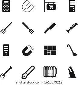 metal vector icon set such as: dinner, wooden, collection, hanging, snow, cheese, cargo, grilling, shop, building, calligraphy, signage, pitchfork, household, pub, template, warm, store, ornamental
