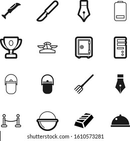 metal vector icon set such as: ingots, restaurant, cinema, blender, front, rope, work, frame, entrance, cutter, electronic, place, silhouette, dig, celebration, garden, high, door, club, technology