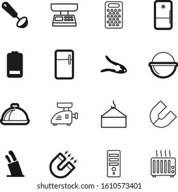 metal vector icon set such as: gourmet, measure, collection, server, soup, stainless, sharp, walnut, business, accumulator, precision, catering, grinder, high, platter, transportation, electric