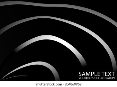 Metal vector lined background design template - Silver vector background abstract illustration