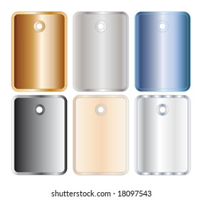 Metal vector tags or labels