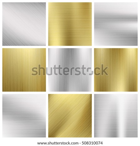 Golden brushed metal background