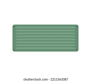Metal ventilation grille, metal grid, industrial grilles for air conditioning logo design. Exhaust and supply ventilation system vector design and illustration.
