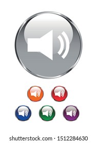 metal volume buttons with gradient