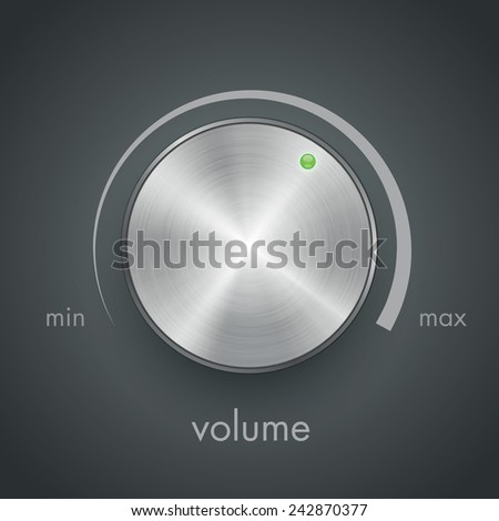 metal volume knob vector
