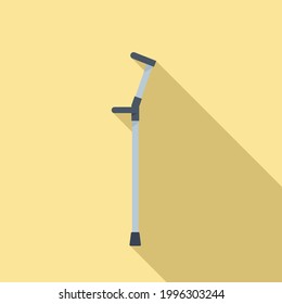 Metal walking stick icon. Flat illustration of Metal walking stick vector icon for web design
