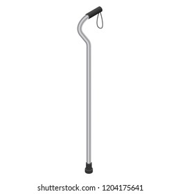 Metal walking stick icon set. Isometric set of metal walking stick vector icons for web design isolated on white background