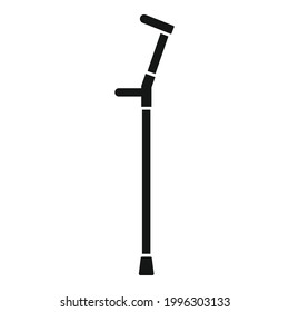 Metal walking stick icon. Simple illustration of Metal walking stick vector icon for web design isolated on white background