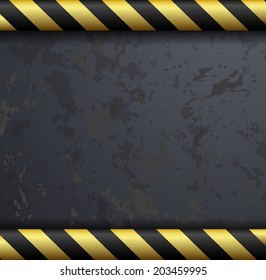 Metal warning vector background 
