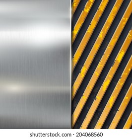 Metal warning vector background