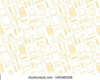 Metal Waste Drawing Outline Seamless Pattern Wallpaper-01