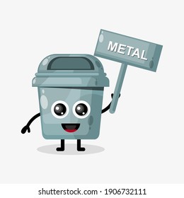 carácter de diseño plano de la basura de desechos metálicos