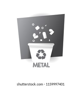 metal waste and trash. vector