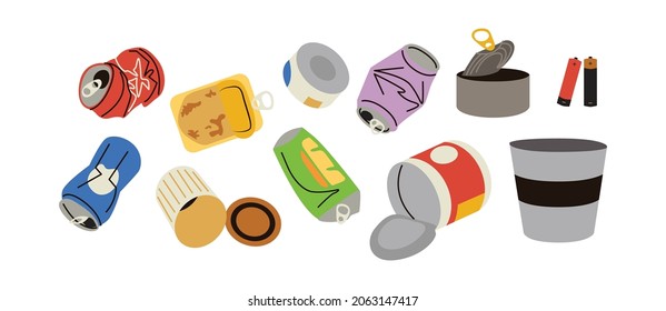 Metal waste is a type of solid waste that cannot be decomposed naturally.

Examples are cans of soda, sardines, corned beef, and batteries.