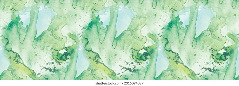Metal Water Color Background. Vector Seamless Glitter. Blue Marble Watercolor. Marble Foil Vector Ink. Green Art Paint. Luxury Alcohol Ink Canvas. Gold Seamless Background. Modern Seamless Painting.