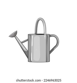 metal watering can cartoon. metal watering can sign. isolated symbol vector illustration