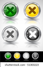 Metal web buttons