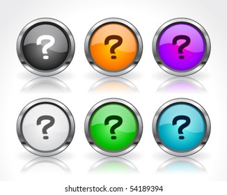 Metal web buttons. Vector eps10.