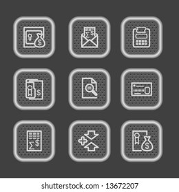 Metal web icons, set 14