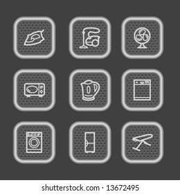 Metal web icons, set 18