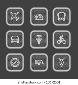 Metal web icons, set 20