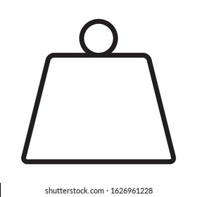 Metal weight of heavy mass line art vector icon for apps and websites