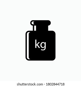 Metal Weight Icon. Scales Load Symbol - Vector.