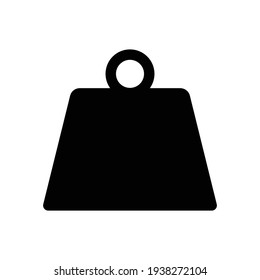 metal weight, kg, heavy icon vector