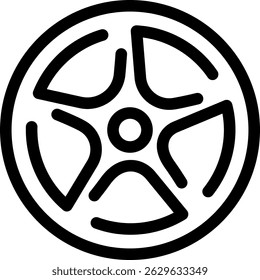 Metal Wheel, Car Disc Web Icon