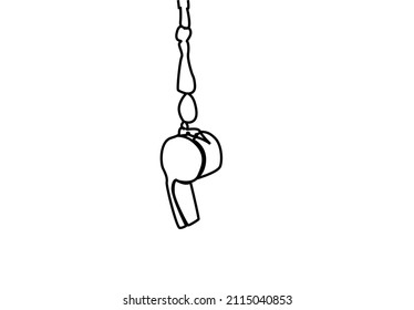 A Metal Whistle Drawing Concept