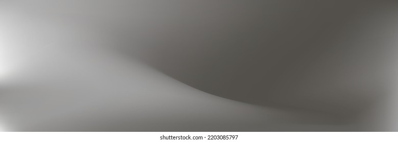 Fondo de degradado suave de la luz blanca de la nube metálica. Imagen de diseño de color gris en la curva Sky Monochrom Curve Water Pastel. Fondo ondulado de niebla líquida de fluido gris borroso. Malla gradiente de color plateado ahumado en el tiempo nublado.