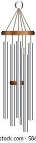 Metal Wind Chime Tube For Decorating A Garden Plot.