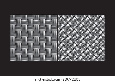 Metal wire braiding pattern sample vector illustration
