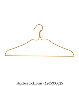 Metal wire hanger, clothes hangers on a white background. 