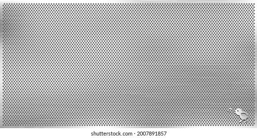 Metal wire mesh texture, grid holes metallic background. Geometric abstract circles wallpaper, vector illustration