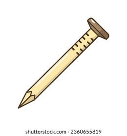 Metal wire nail icon vector on trendy design