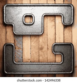 metal and wood background