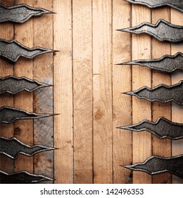 metal and wood background