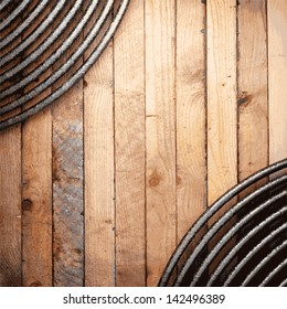 metal and wood background