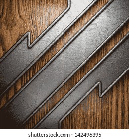 metal and wood background